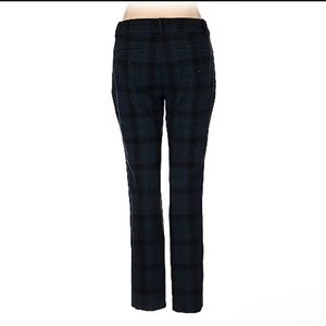 Ann Taylor Loft Marissa Blue Green Plaid Pants
